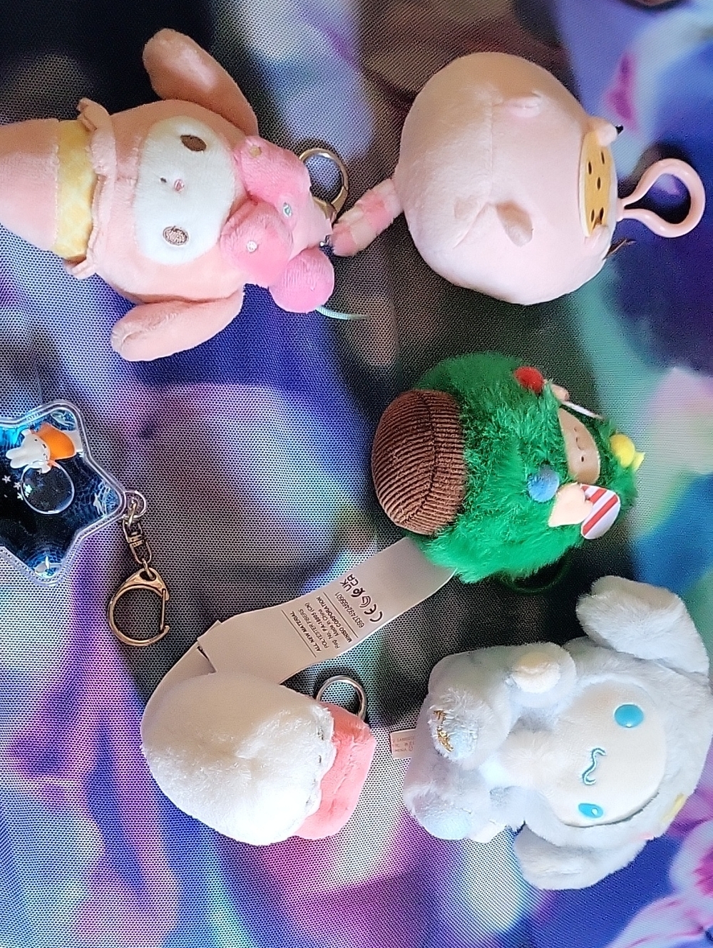 Sanrio,Pusheen, Miffy Plush Keychain Lot